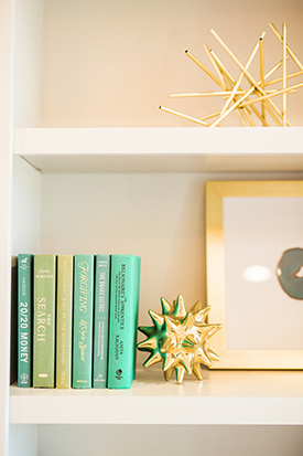 books, shelve, plants